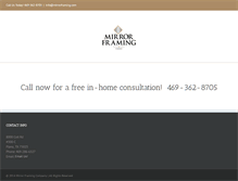 Tablet Screenshot of mirrorframing.com